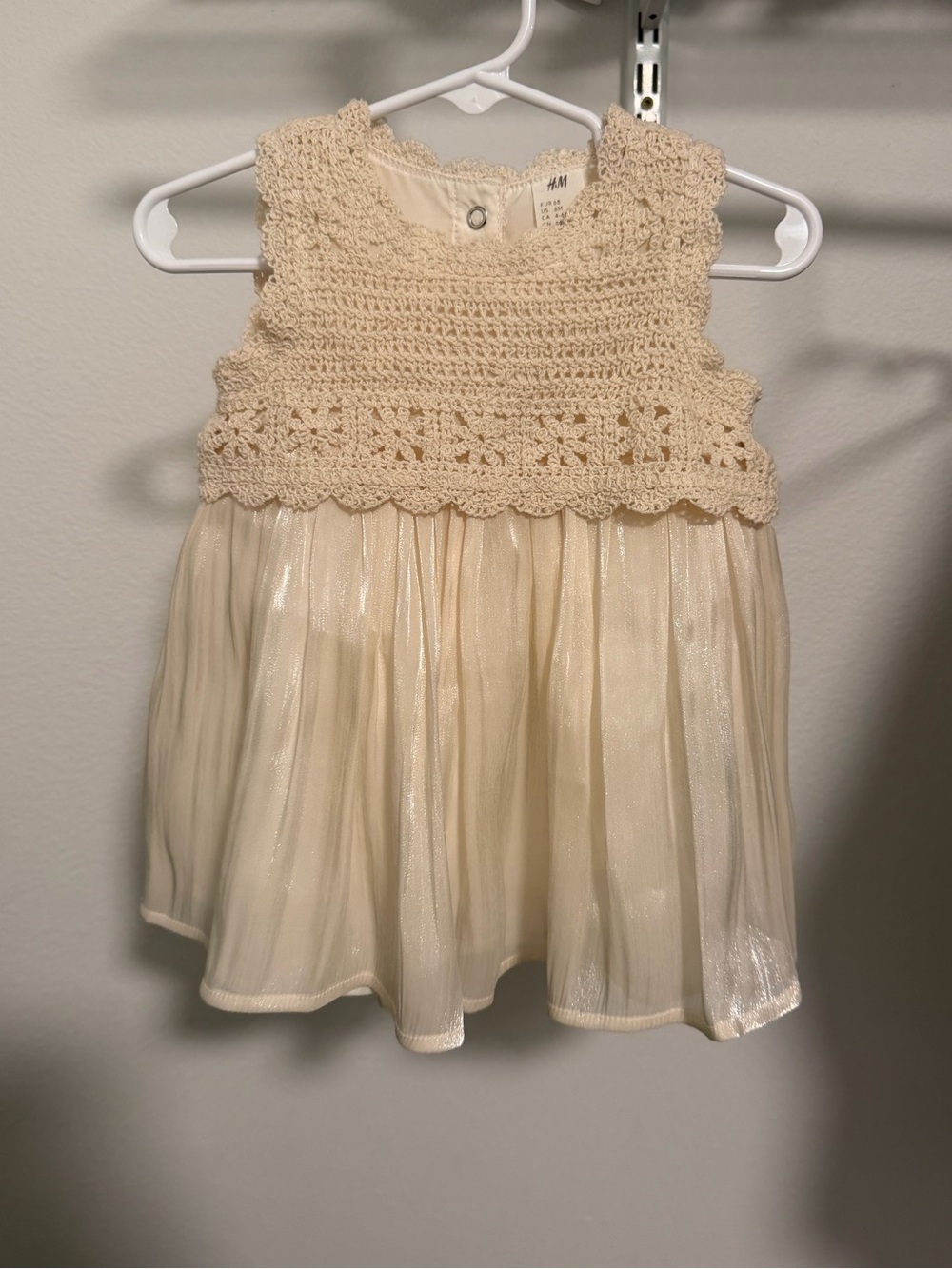 H&M Beige Crochet Baby Top